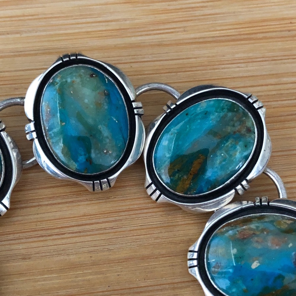 $565  Leonard Bruce Hodges Rare Navajo Estate Bracelet   Marked L.B.H. STERLING - Picture 6 of 10